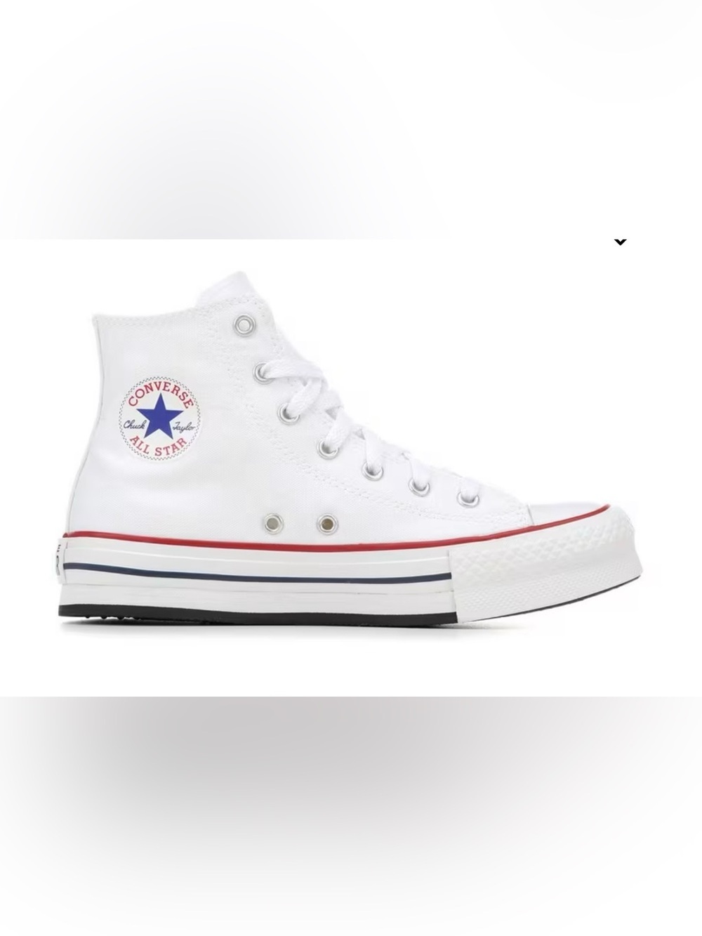 GIRLS' CONVERSE BIG KID CHUCK TAYLOR ALL STAR HI LIFT HIGH-TOP SNEAKERS size 4.5
